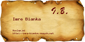 Imre Bianka névjegykártya