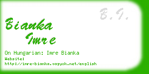bianka imre business card